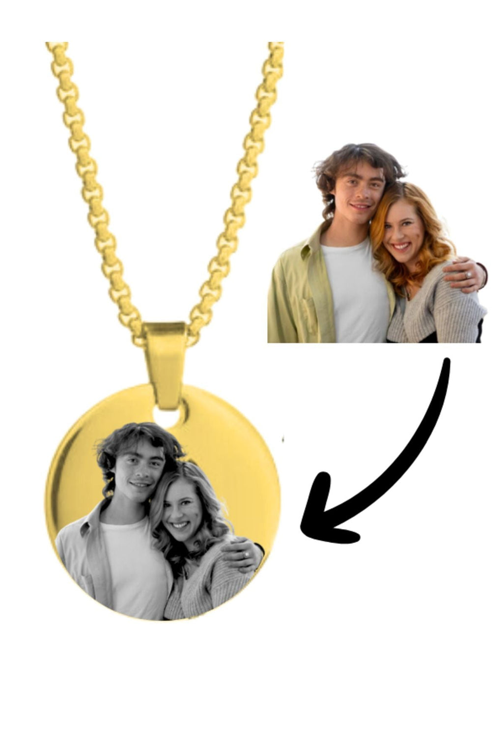 Kişiye Özel Resimli Çelik Kolye