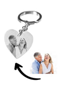 Kişiye Özel Resimli Çelik Kalp Anahtarlık