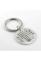 Kişiye Özel Takvimli Tarih Vurgulu Anahtarlık