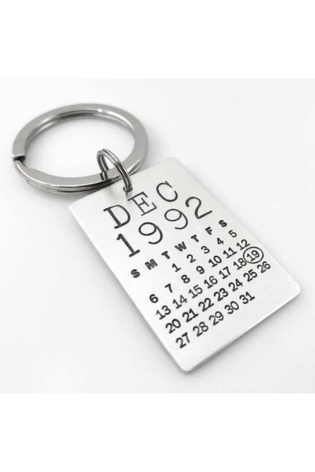 Kişiye Özel Takvimli Tarih Vurgulu Anahtarlık