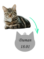 Kedinize Özel İsimli Tasma Plakası