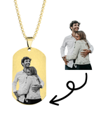 Kişiye Özel Resimli Çelik Künye Kolye