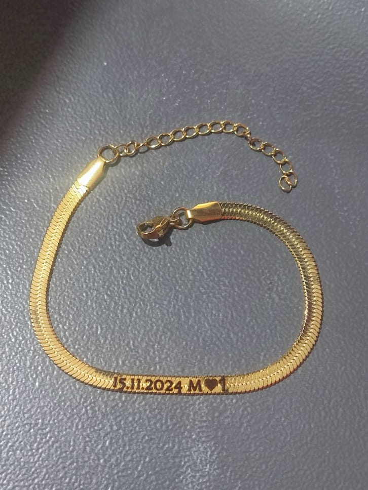 Kişiye Özel Yazılı İtalyan Bileklik